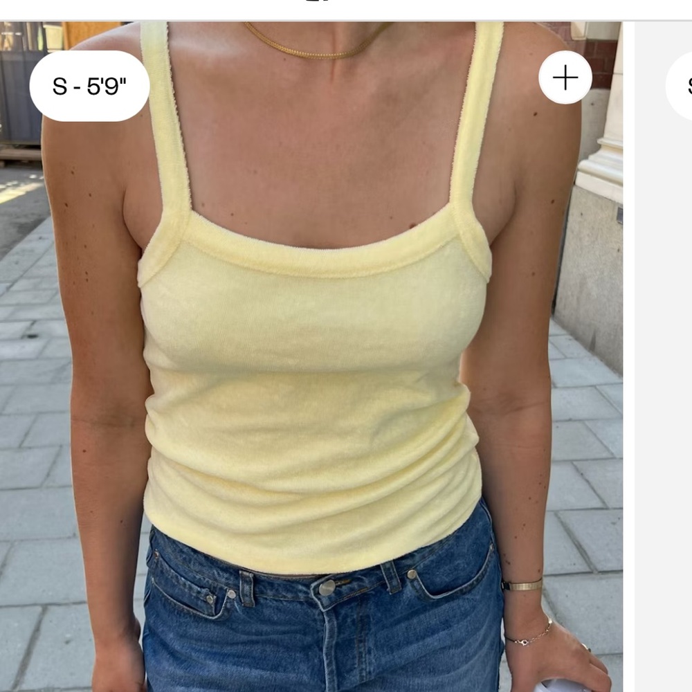 Djerf Avenue Yellow Tank Top